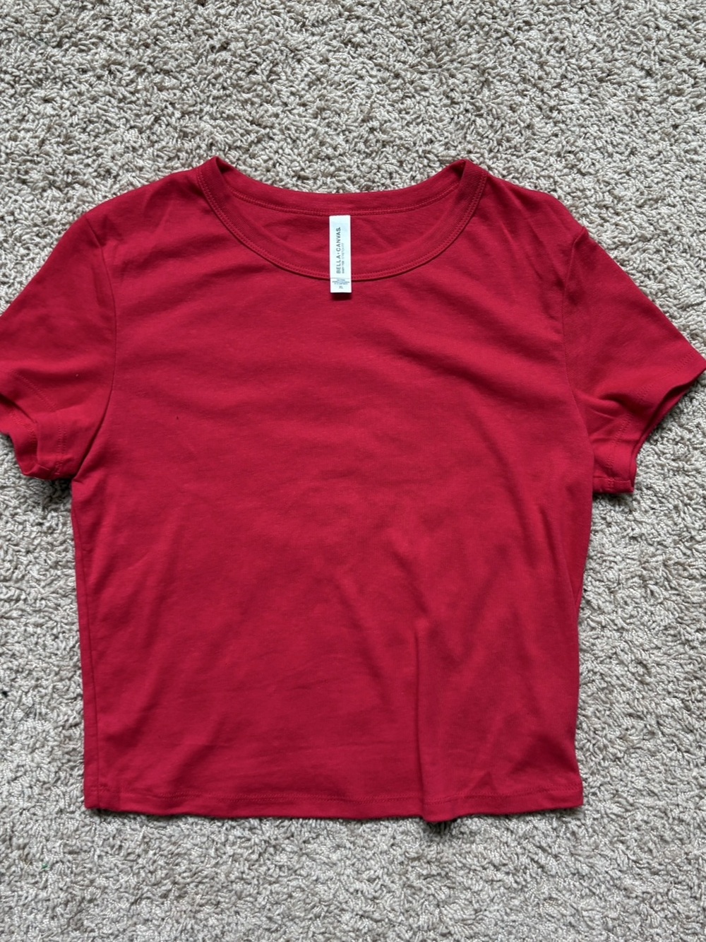Bella Canvas Women's Micro Rib Baby Tee Short Sleeve Red XL